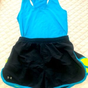 Under Armour shorts with tank.